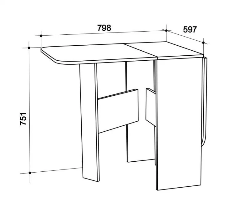 Стол-книжка Мечта Дуб Млечный_2