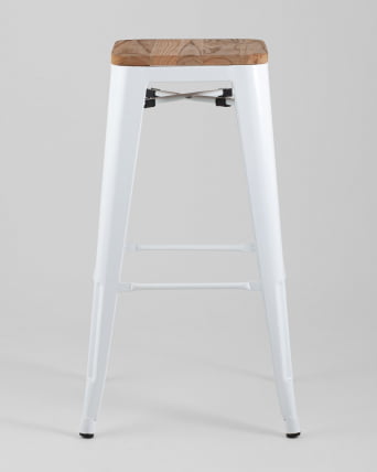 Стул барный TOLIX WOOD Белый глянцевый_2