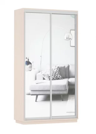 Шкаф-купе двухдверный Экспресс Дуо Экспенс 1200х2400h Дуб молочный_0
