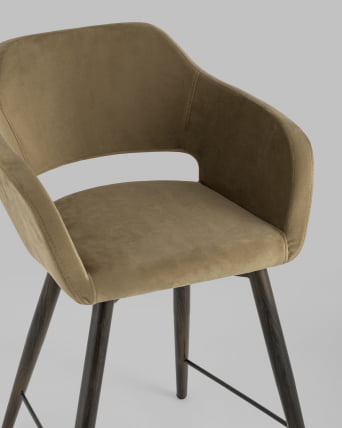 Стул полубарный Саймон ПЛ велюр Капучино_7
