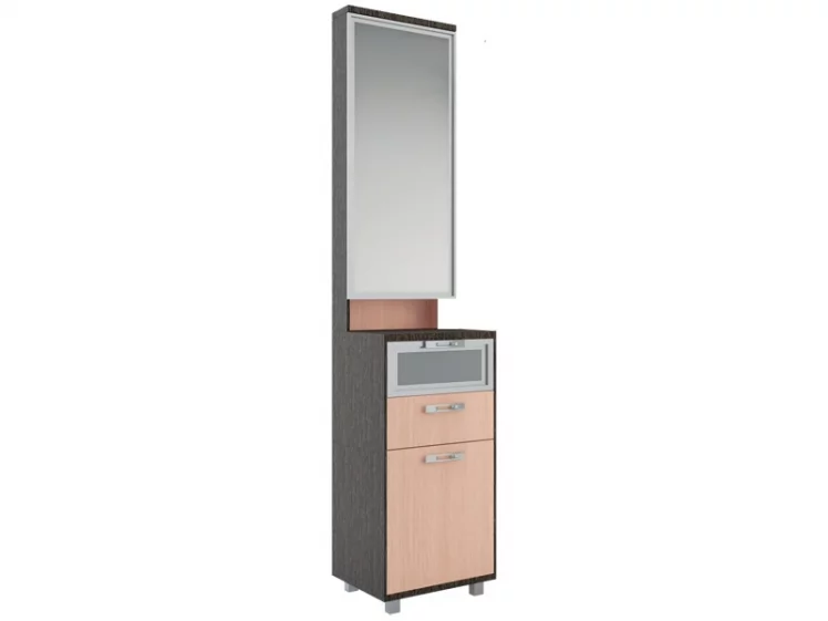 Тумба с зеркалом WEST Модуль 3 Венге/Дуб млечный_0