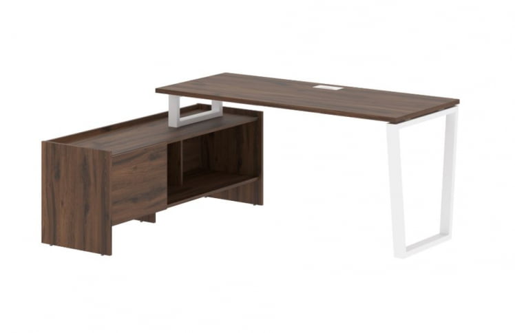 Стол с тумбой ЕДИС ЕВCТ 17614 Дуб Денвер темный Белый / EDIS EVCT_0