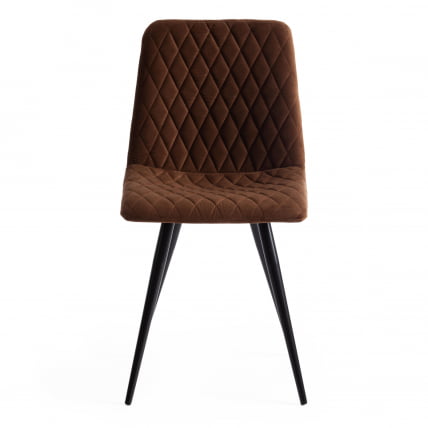 Стул CHILLY X (mod. 7096-1) ткань/металл, 45x53х88 см, высота до сиденья 50 см, коричневый barkhat 12/черный_4