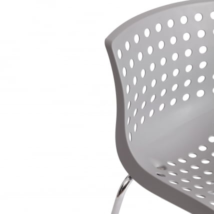 Стул СКАЛБЕРГ (мод. C-084-А) металл/пластик, 46 х 56 х 79 см, Грей (серый) / Хроме (хром) / SKALBERG (mod. C-084-A) Grey Chrome_8