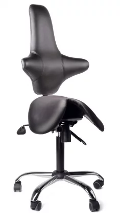 Кресло-седло со спинкой EZSolo Back Черный_0