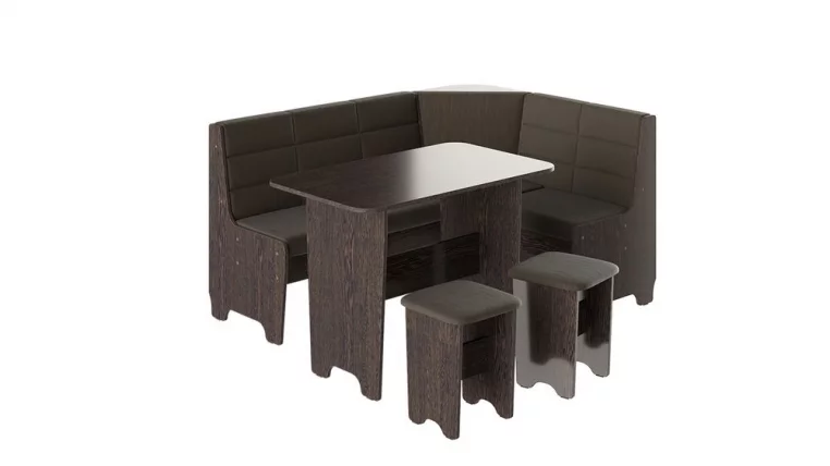 Кухонный уголок Техас Исп.2 Венге/Кашемир коричневый_0