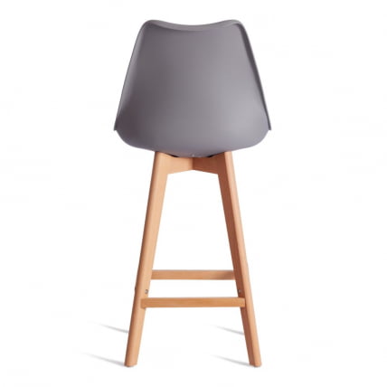 Стул барный TULIP BAR (mod. C1014H-1) / 2 шт. в упаковке пластик/дерево, 42 х 47,5 х 104 см, Grey (серый) 92717 / натуральный_4