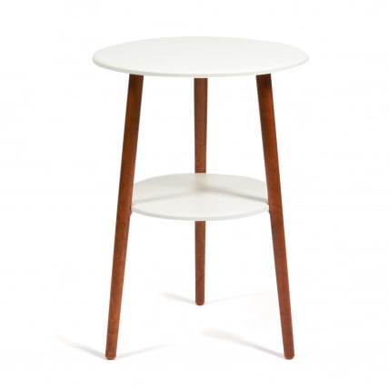 Подставка FLORISTE МДФ/дерево, 55*55*77 см, Белый (ножки орех)_0