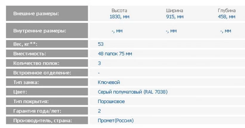 Стальной шкаф АМТ 1891 / AMT_1