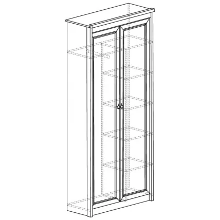 Шкаф двухдверный Флоренция 640 Дуб Гарвард_1