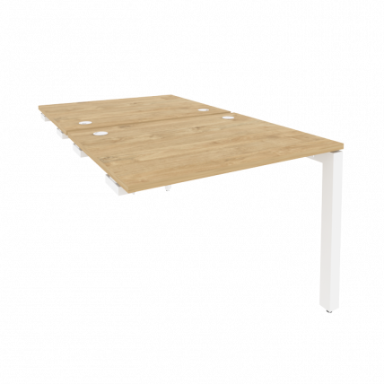 Стол-приставка двойной на П-образном м/к к опорным элем. ONIX O.MP-D.SPR-1.8 Тиквуд Светлый/Белый_0