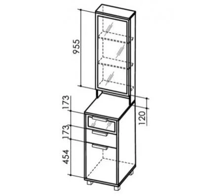 Прихожая WEST Комлпект № 3_Ясень шимо темн/ясень шимо св_2
