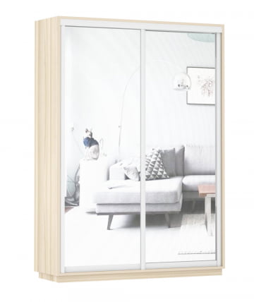 Шкаф-купе двухдверный Экспресс Дуо Экспенс 1600х2200х Ясень шимо светлый / 1600х2200h_0