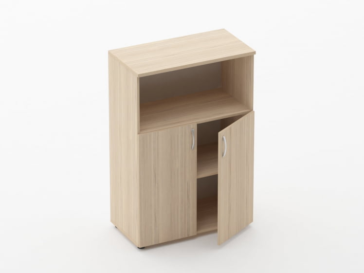 Шкаф средний полуоткрытый Glassy 6.12.121 Венге_1