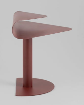 Журнальный столик Корнеа металл бордовый / Cornea_6