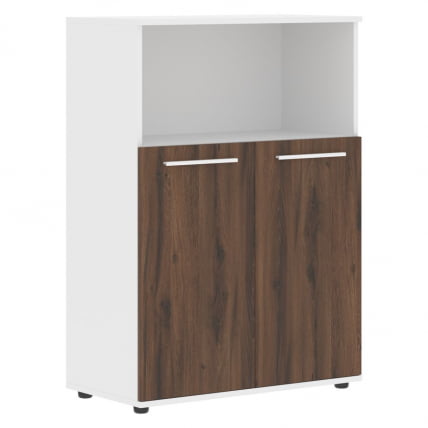 Шкаф с глухими малыми дверьми ЕДИС ЕМCС 85.3 Дуб Денвер темный Белый Белый / EDIS EMCS_0