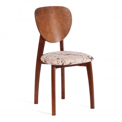 Стул DIAMANTE мягкое сидение бук, 42x42x85см, коричневый, ткань Крекс Беж_0