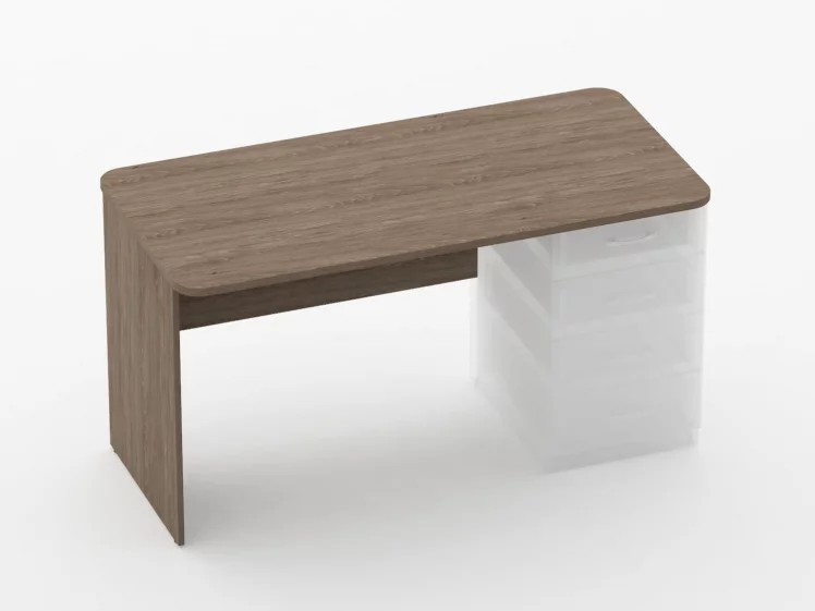 Стол прямой под встроенную тумбу Glassy 1.101.14Пр Дуб Верцаска_0