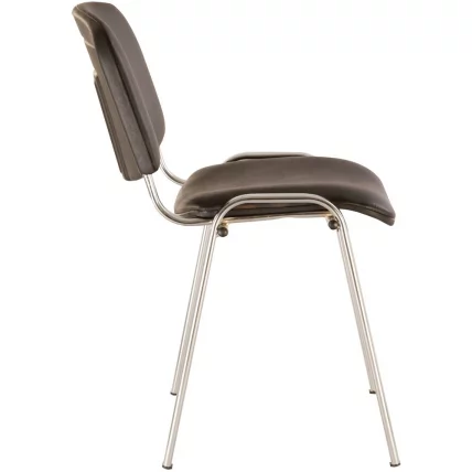 Стул для посетителей Iso CF-001 хром кожзам Черный_2