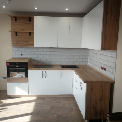 Глянцевый фартук (КОМПОЗИТ) KM 10 Белый_2