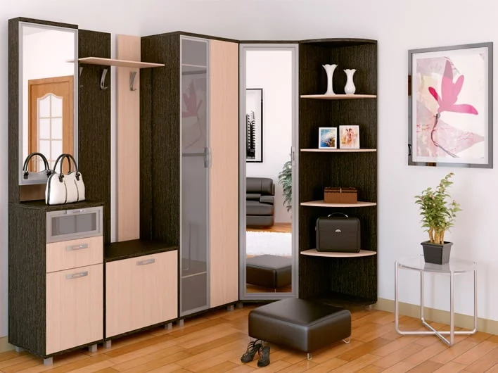 Тумба с зеркалом WEST Модуль 3 Венге/Дуб млечный_2