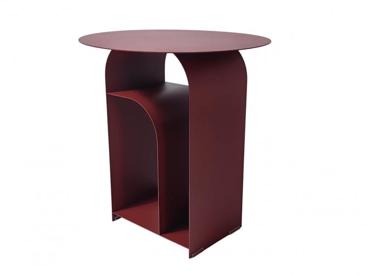 Журнальный столик Arwel металл бордовый_0
