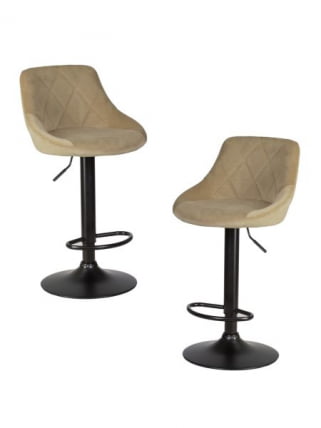 Стул барный ДОБРИН ЛОГАН БЛАCК (мокко велюр (МДЖ9-9)) 2 шт / DOBRIN LOGAN BLACK (MJ9-9))_0