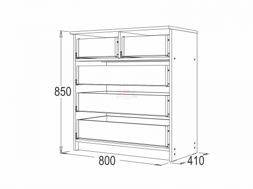 Комод 8 Анкор темный/Анкор светлый_1