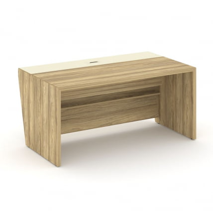 Стол руководителя прямой без тумбы Corner COR.SR-16 Гикори Песочный Ваниль_1