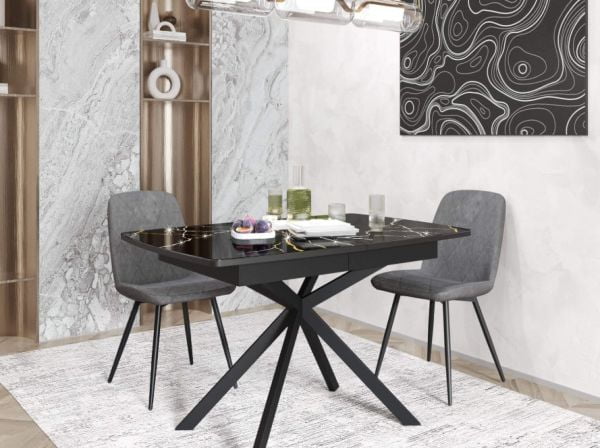 Обеденный стол Орфей 46 (03) Мрамор черный_0