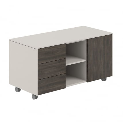 Тумба мобильная 3-секционная Атлас НЗ-0223.ГС.БТ Серый камень Бренсон Трюфель / Atlas NZ-0223.GS.BT_0