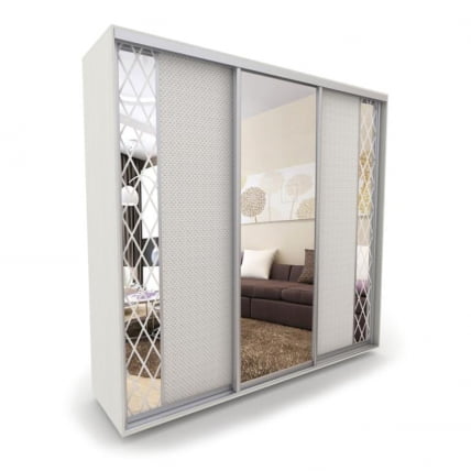 Шкаф-купе 3-х дверный Акцент-Вера КР 2400х600  Выбеленное дерево_0