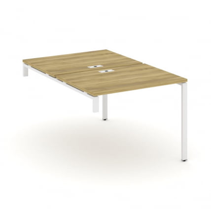 Двойной стол-надставка на опорную тумбу CONCEPT CN.DSN-001 Дуб Винченцо Белый_0