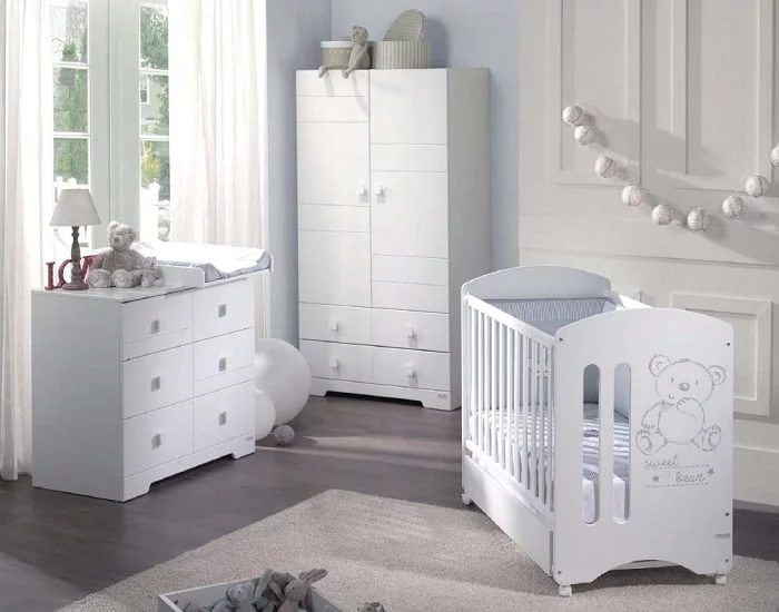 Кровать Micuna Sweet Bear 120x60 White с матрацем CH-620 Кровать Micuna Sweet Bear 120x60 White с матрацем CH-620_2