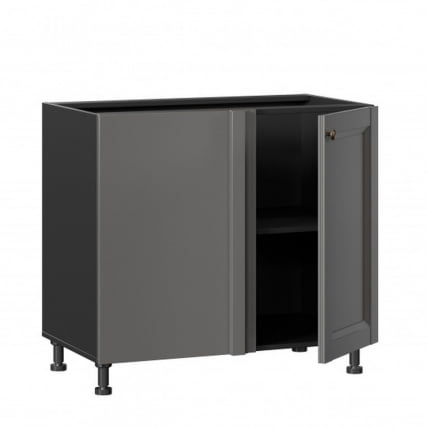 Тумба кухонная угловая 1000 Амели-3 ЛД 299.090.000.012 Черный Оникс серый_1