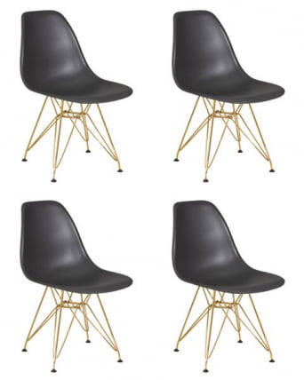 Стул обеденный ДОБРИН ДСР (ножки золотые, цвет тёмно-серый (ГР-04)) 4 шт / DOBRIN DSR (GR-04))_0