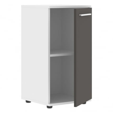 Шкаф колонка с глухой малой дверью ЕДИС ЕЛCС 42.1 Мокко Белый Белый / EDIS ELCS_1