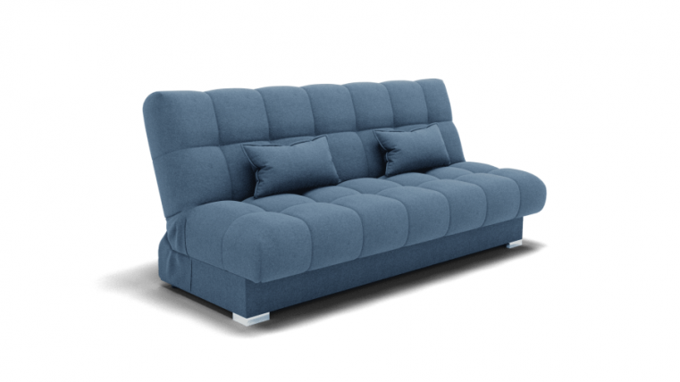 Диван Фиеста-1 (ЗР) Тип: Прямой; Материал фасада: Металл/Велюр; Цвет: Голубой_0