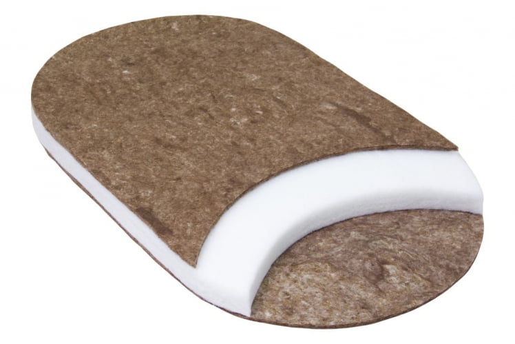 Матрас из ортофайбера с кокосом с двух сторон Кроха Зебра Стандарт Овальный_1