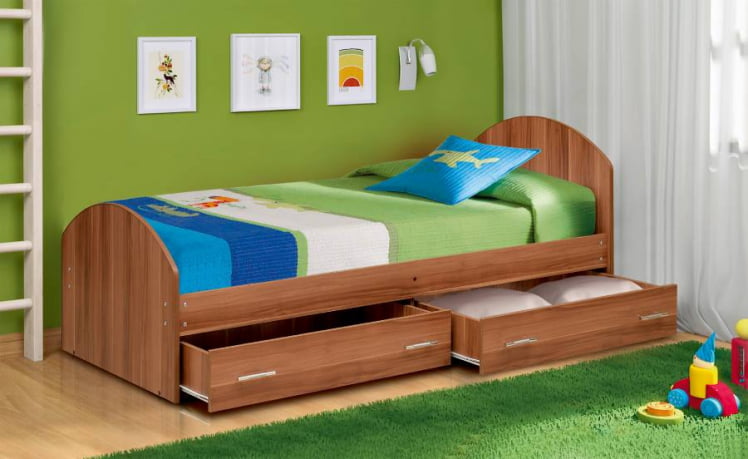 Кровать с ящиками на уголках №2 ЛДСП 800*1900 Белый_0