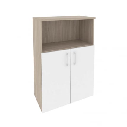 Шкаф средний широкий (2 низких фасада ЛДСП) ONIX O.ST-2.1 Дуб Аттик/Белый_0