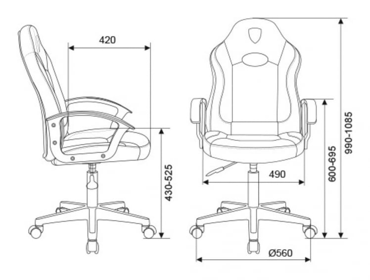 Кресло игровое Zombie 11LT Черный/красный_4