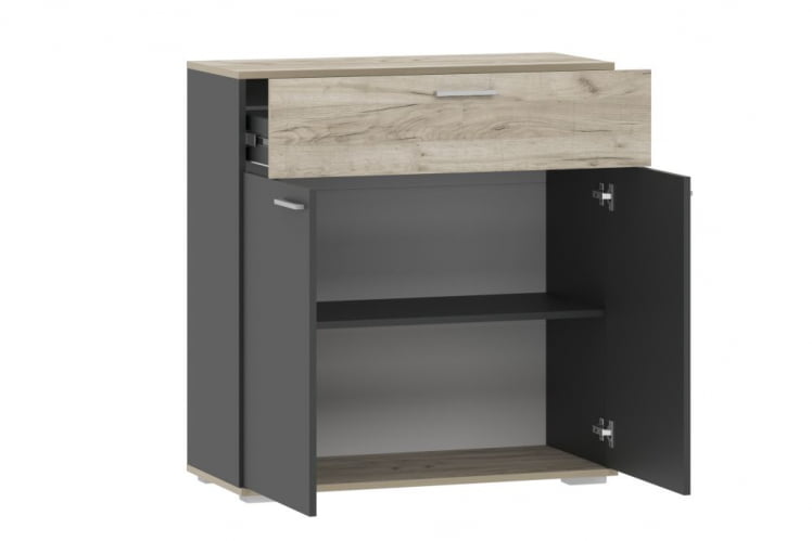 Тумба Санти НМ 013.77 Антрацит/Дуб Крафт Серый_1