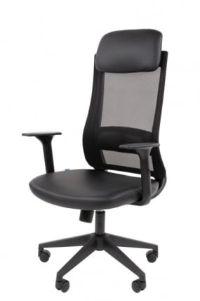Офисное кресло CХАИРМАН 500 ЛТ (ЛТ) ЭКО экокожа Черный / CHAIRMAN (LT)_1