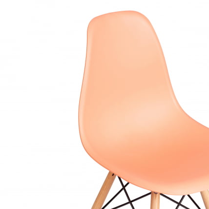 Стул CINDY (EAMES) (mod. 1801) дерево бук/металл/сиденье пластик, 45x51x82 см, Orange (Оранжевый)_6