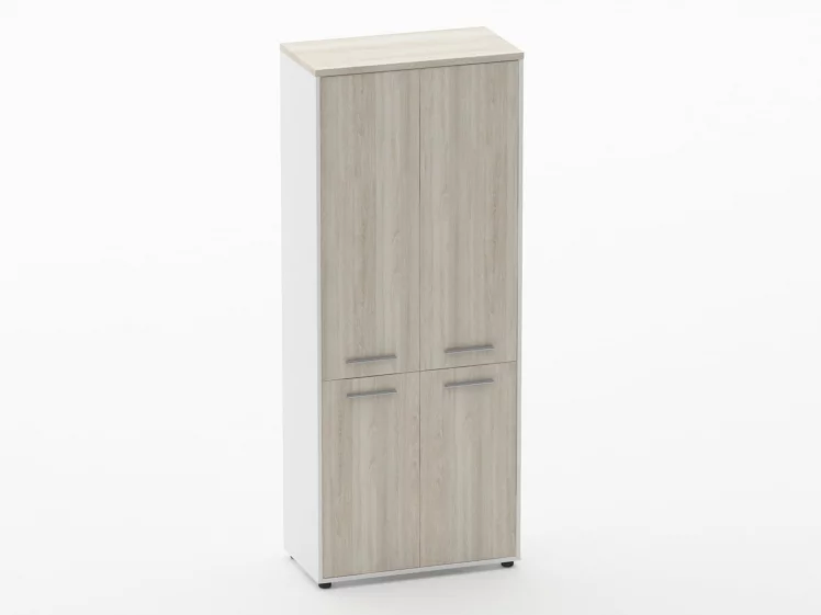 Шкаф 4 широкий закрытый, 4 двери Deka 10.19.151 Дуб Сантана светлый/Белый_0