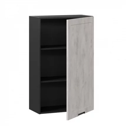 Шкаф кухонный 600 высокий Джамис ЛД 296.450.000.112 Черный Белый камень_1