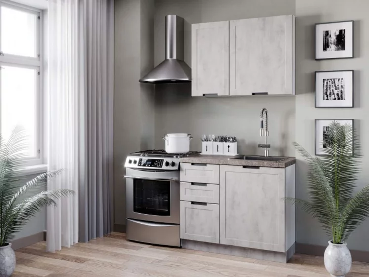 Тумба кухонная 600 Джамис ЛД 296.050.000.005 Белый Белый камень_2