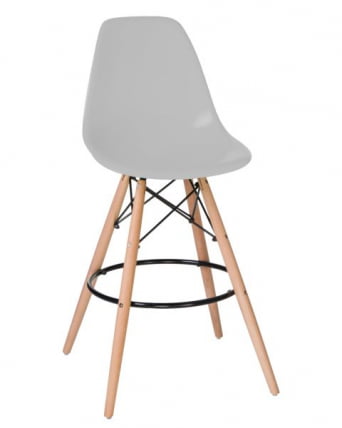 Стул барный ДОБРИН ДСВ БАР (ножки светлый бук, цвет сиденья светло-серый (ГР-01)) 2 шт / DOBRIN DSW BAR (GR-01))_1