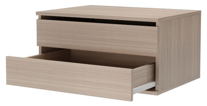 Тумба с 2 ящиками Хит-Т-14 Ясень шимо темный_1